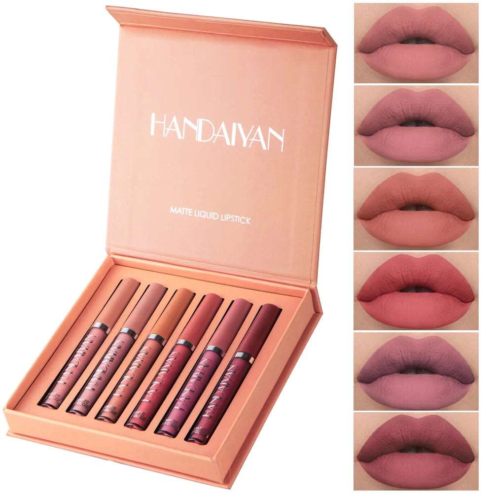 6Pcs Velvet Matte Lipstick Set