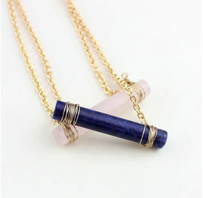 Quartz Cylinder Necklace