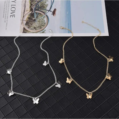 Kalung Choker Liontin Kupu-kupu Rantai Emas: Perhiasan Pantai Bohemian