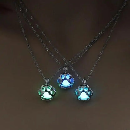 Glowing Paw Necklace