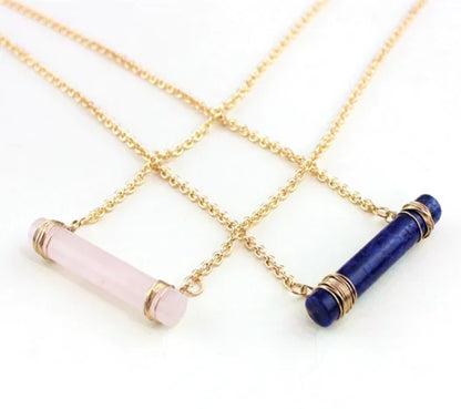 Quartz Cylinder Necklace