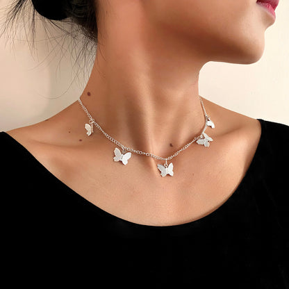 Kalung Choker Liontin Kupu-kupu Rantai Emas: Perhiasan Pantai Bohemian